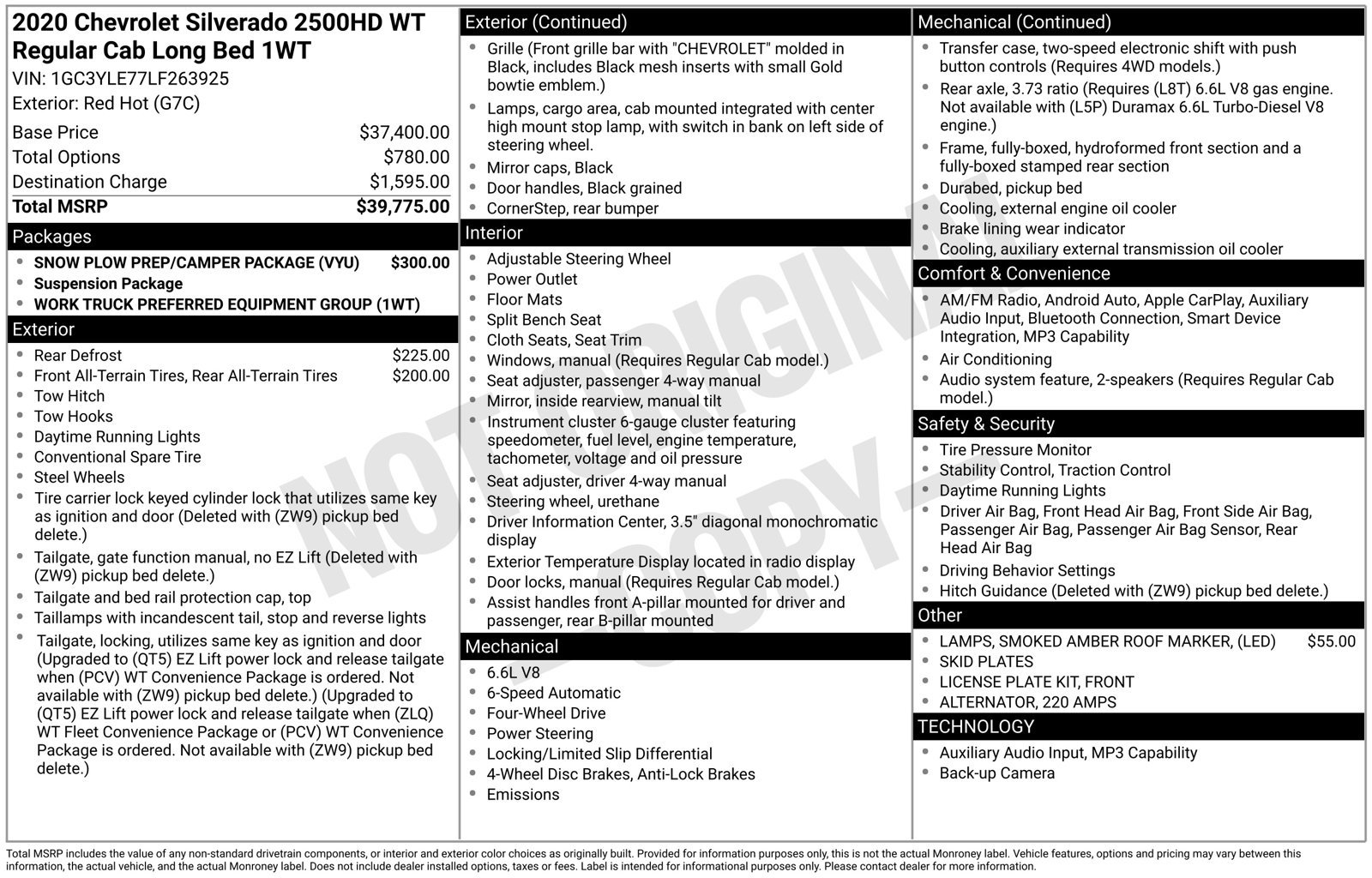 chevrolet silverado 2500hd 2020 1GC3YLE77LF263925 image chevrolet silverado 2500hd 2020 1GC3YLE77LF263925 image